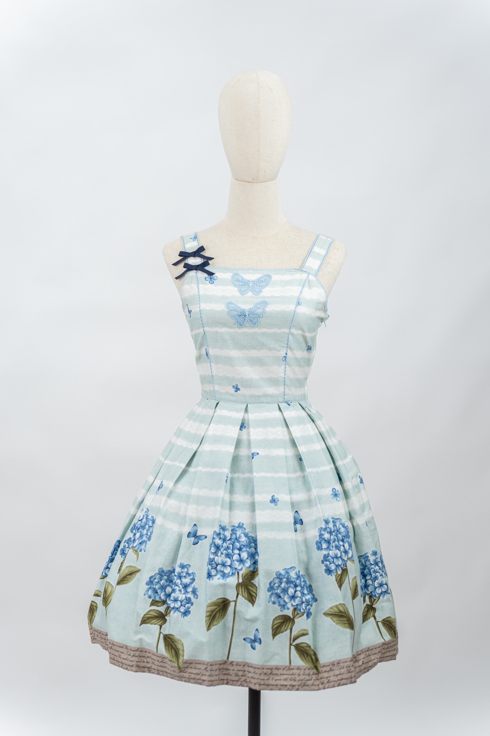 【レンタル】紫陽花と蝶のジャンパースカート